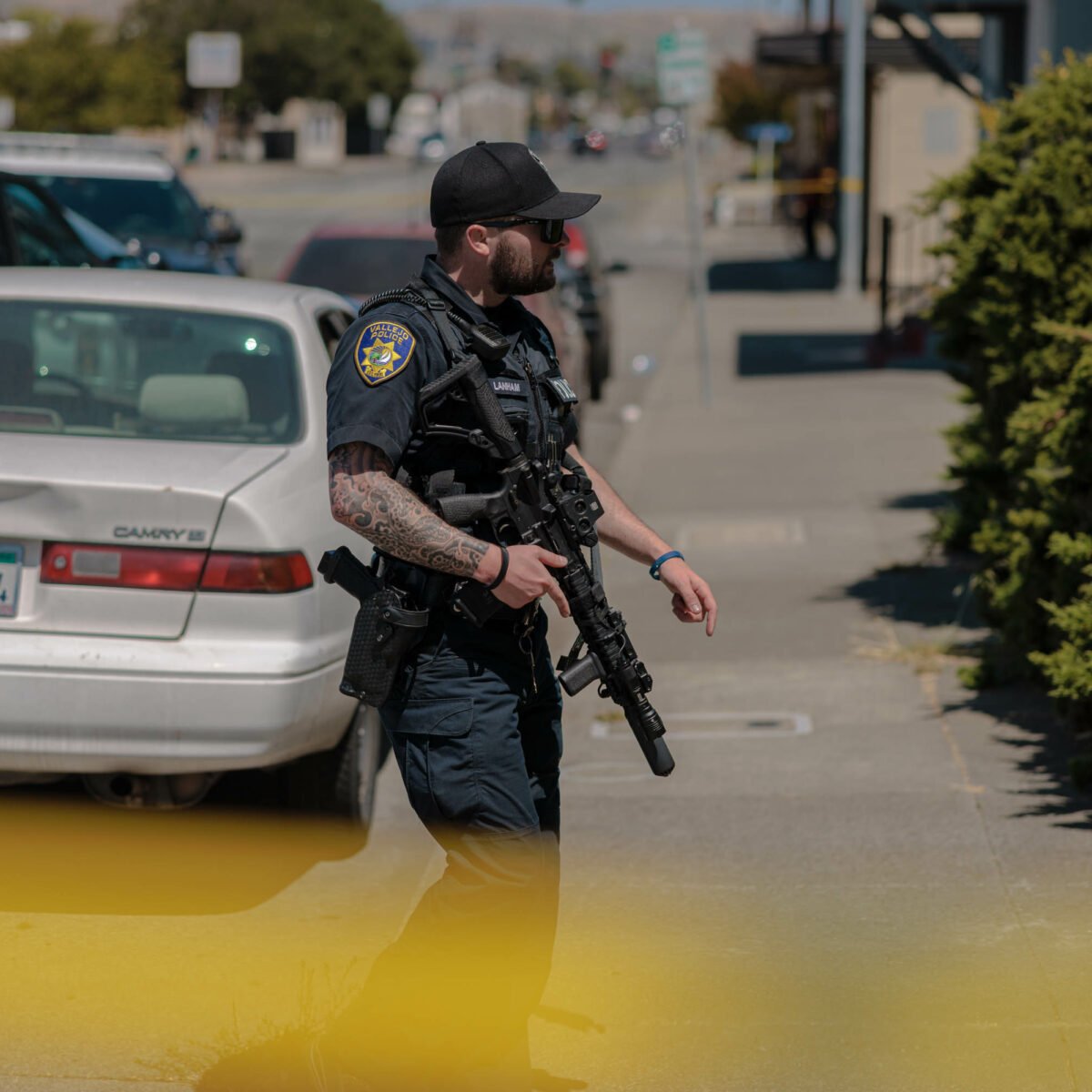 In pictures: Vallejo police search for gunman after shooting near headquarters
